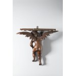 19th century sculptor, Cherub wall shelf 19th century sculptor