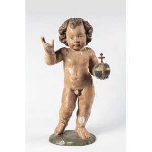 Sculpteur du XVIIIe siècle, Enfant Jésus sauveur du monde Sculpteur du XVIIIe siècle