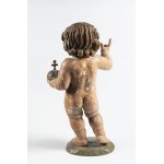 Scultore del XVIII secolo, Gesù Bambino come Salvatore del Mondo Scultore del XVIII secolo