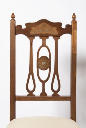 Four Art Nouveau chairs, Four Art Nouveau chairs