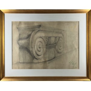 Michal POPLAWSKI (20th century), Sketch of an antique volute