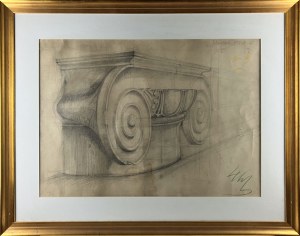 Michal POPLAWSKI (20th century), Sketch of an antique volute