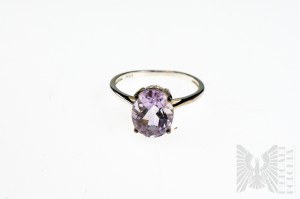 Set di anelli con pietre naturali min: Citrino e quarzo rosa, argento 925