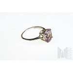 Ring Set with Natural Stones Min: Citrine and Rose Quartz, Silver 925