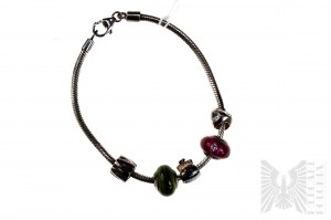 Bracciale con charms, argento 925