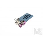 Earrings with Natural 2 Pink Mystic Topazes with Total Weight of 1.16 ct, Silver 925, Has Gemporia Certificate