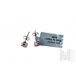 Ohrringe mit 2 natürlichen rosa Topasen mit einem Gesamtgewicht von 1,16 ct, Silber 925, zertifiziert von Gemporia