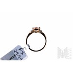Prsten s přírodním morganitem Zambezian o hmotnosti 1,03 ct a 2 diamanty o hmotnosti 0,02 ct, pozlacené stříbro 925, certifikováno RocksTv