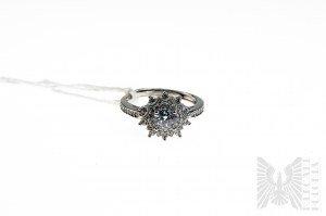 Ring with Zircons, 925 Silver