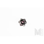 Pendant with Natural 7 Pink Mystic Topazes with Total Weight of 0.28 ct, 925 Silver