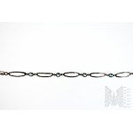 Bracelet with Natural 5 Aquamarines with Total Weight of 5.51ct, 925 Silver