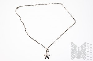 Star Shaped Pendant Necklace, 925 Silver
