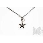 Star Shaped Pendant Necklace, 925 Silver