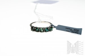 Prsten s 5 přírodními anděsyny měnícími barvu o celkové hmotnosti 1,25 ct, stříbro 925, certifikováno společností Gemporia