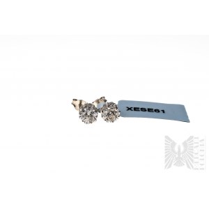 Earrings with Natural 14 Ratanakiri Zircons with Total Weight of 0.84 ct, Silver 925, Has Gemporia Certificate