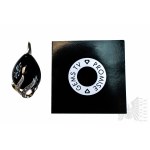 Pendant with Natural Onyx with a Weight of 16.52 ct and 10 Diamonds with a Total Weight of 0.09 ct, 925 Silver, Certified by GemsTV