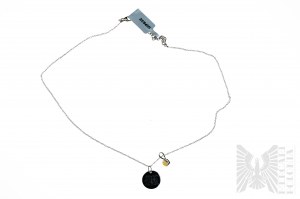 Necklace with Pendant with Natural Opal with Mass of 0.56 ct, Silver 925, Has Gemporia Certificate