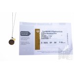 Collier avec pendentif avec opale naturelle de 0,56 ct, argent 925, certifié par Gemporia