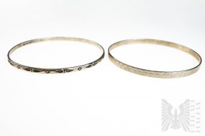 Set di due bracciali - di cui uno Warmet, design minimalista, peso del prodotto 16,22 grammi, argento 925