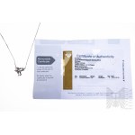 Necklace with Pendant with Natural 3 Morganites with Total Mass of 2.01 ct, product weight 5.00 grams, Silver 925, Has Gemporia Certificate