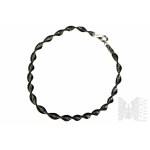 Two-Color Twisted Lightweight Bracelet, 925 Silver