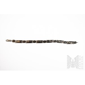Bracelet décoratif rectangulaire, argent 925