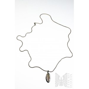 Dlhý perlový náhrdelník, lanový oplet, striebro 925