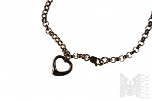 Two Heart Bracelets, Belcher Braid, 925 Silver