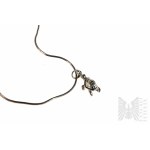 Lightweight Bracelet with Charms in the Form of a Turtle, Rope Braid, 925 Silver, Italian Appreciated