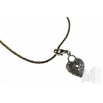 Bracelet en argent 925 avec cadenas en forme de coeur, tresse en ruban