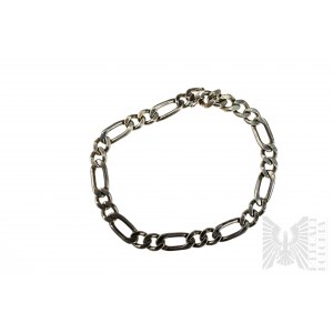 Bracelet Figaro pour homme, argent 925, poids du produit 27,03 grammes, longueur du bracelet 23,5 cm