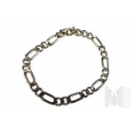 Bracelet Figaro pour homme, argent 925, poids du produit 27,03 grammes, longueur du bracelet 23,5 cm