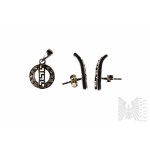 Pendentif et boucles d'oreilles avec un motif grec, argent 925