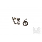 Pendant and Earrings with Greek Motif, 925 Silver