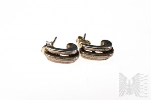 Boucles d'oreilles modernistes, argent 925