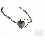 Bracelet with Two Hearts, Armor Braid, 925 Silver