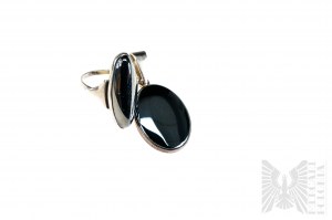 Ring and Pendant Set with Hematite, 925 Silver