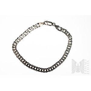 Men's Bracelet, Double Armor Braid, 925 Silver