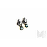 Halskette &amp; Ohrringe Set mit blauen Zirkonen, Silber 925