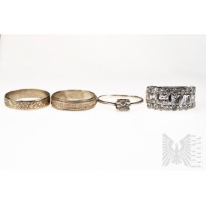 Set of Four Rings - 925 Silver