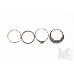 Set of Four Rings - 925 Silver