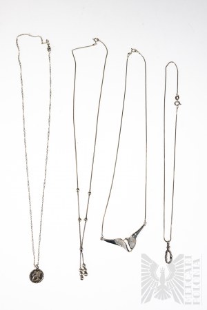 Set of Four Necklaces - 925 Silver