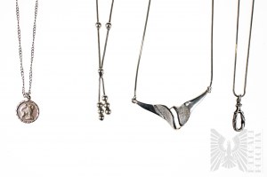 Set of Four Necklaces - 925 Silver