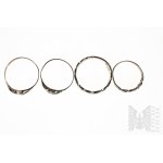 Set of Four Rings, - 925 Silver