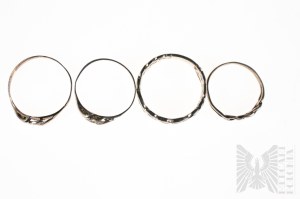 Set of Four Rings, - 925 Silver