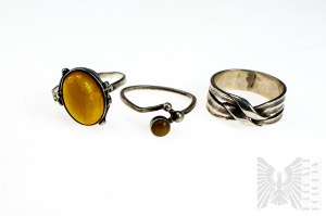 Set of Three Rings - 925 Silver