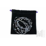 Náhrdelník s černými sladkovodními kultivovanými perlami - stříbro 925/1000