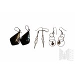 Three Pairs of Designer Earrings - 925 Silver