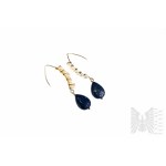 Earrings with Lapis Lazuli and Cultured Freshwater Pearls - 925 Silver