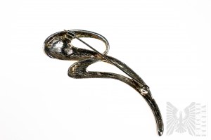 Designer Brooch in an Animated Shape - 925 Silver